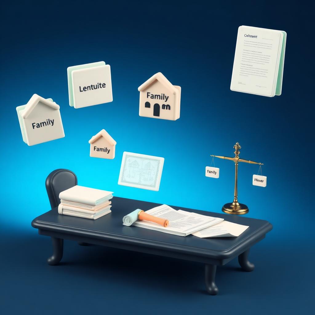 Table notariale numérique avec dossiers immobilier, famille, succession et entreprise