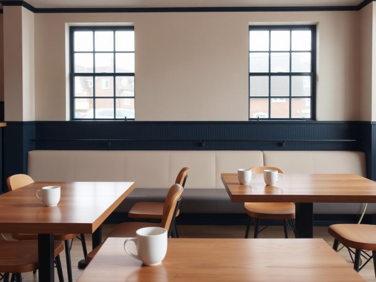 Salle de café préparée pour un atelier ou une dégustation, image conceptuelle