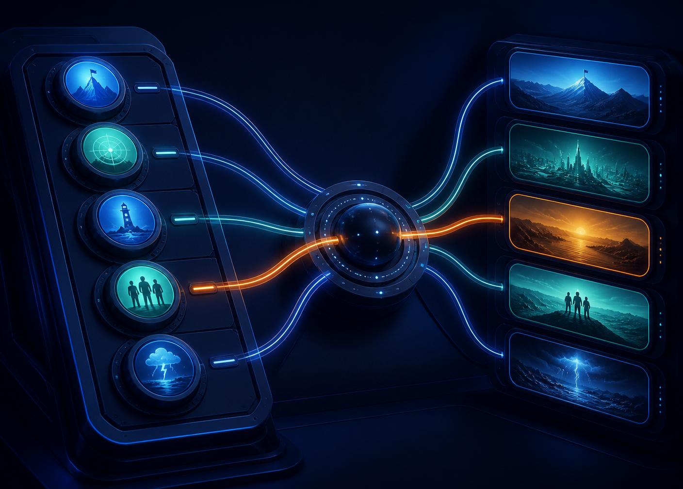 Standard de décisions avec routage lumineux