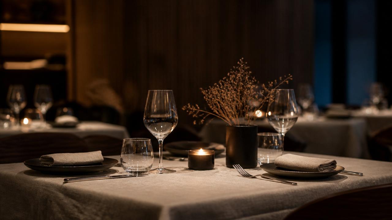 Table préparée avant le service